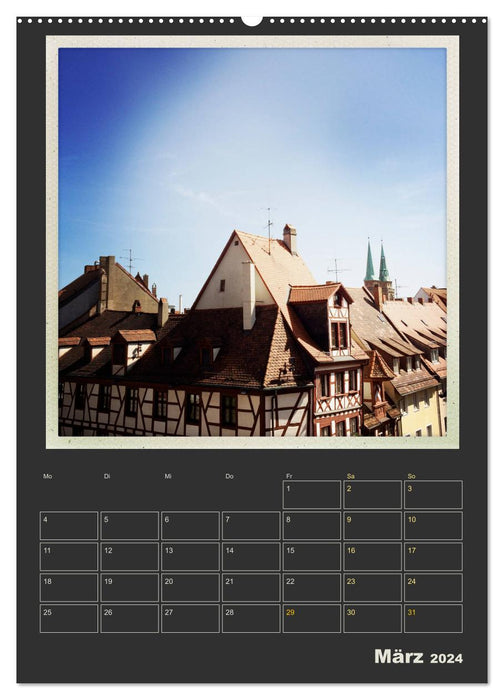 Nürnberg City Pics im Retro Look (CALVENDO Wandkalender 2024)