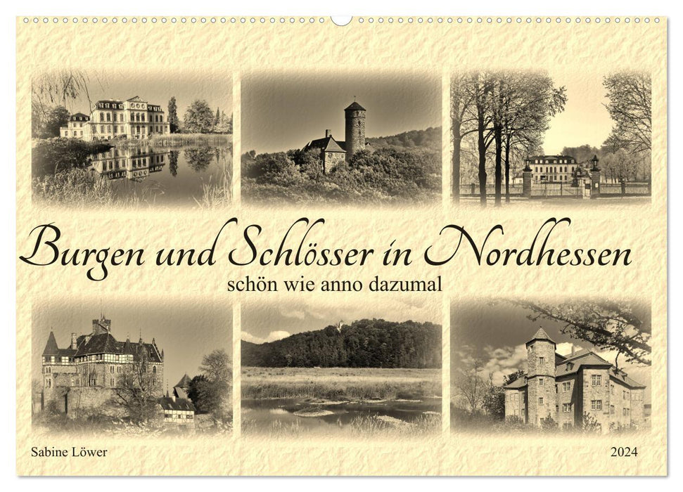 Burgen und Schlösser in Nordhessen (CALVENDO Wandkalender 2024)