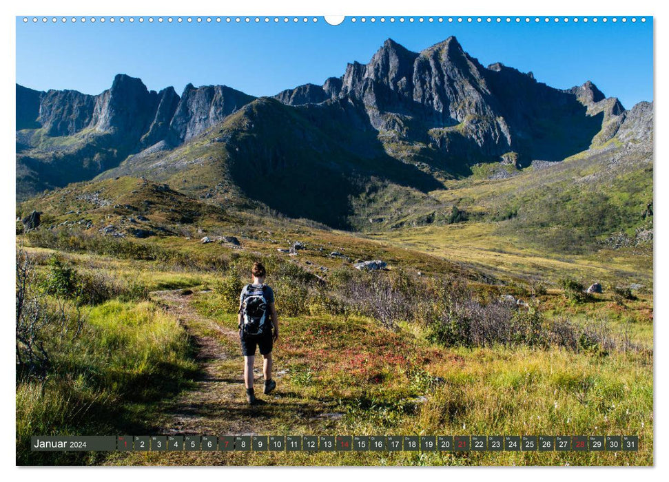 Wandern - In Norwegen und Schweden (CALVENDO Premium Wandkalender 2024)