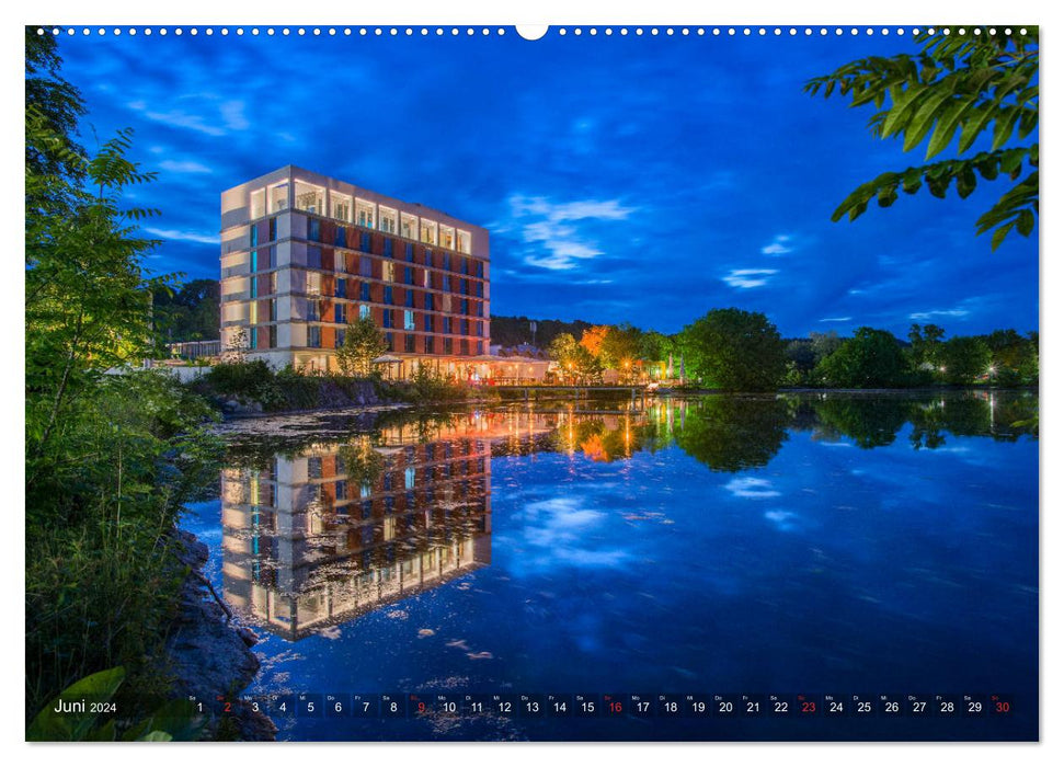 Ulm für Nachtspatzen (CALVENDO Premium Wandkalender 2024)