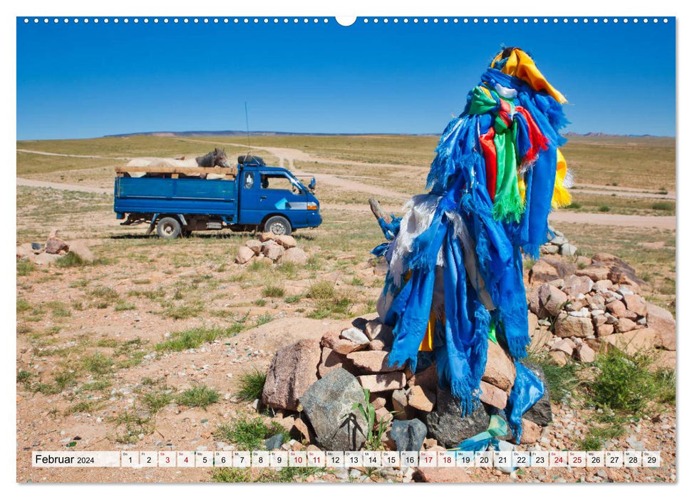 Mongolei Endlose Weite (CALVENDO Premium Wandkalender 2024)