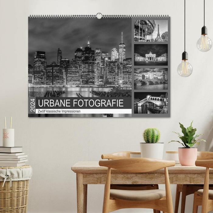PHOTOGRAPHIE URBAINE Douze impressions classiques (Calendrier mural CALVENDO 2024)