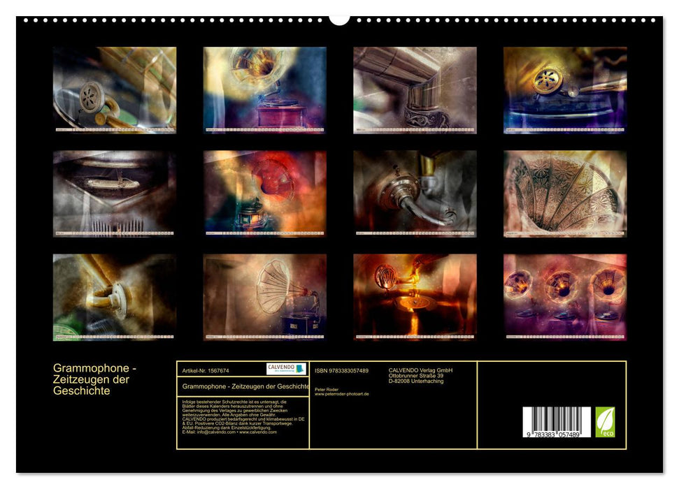 Gramophones - contemporary witnesses of history (CALVENDO Premium Wall Calendar 2024) 