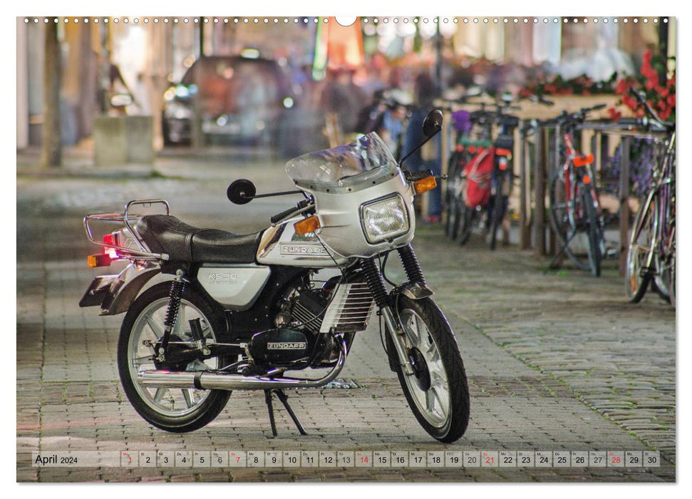 Oldtimer Mopeds - fotografiert von Michael Allmaier (CALVENDO Premium Wandkalender 2024)