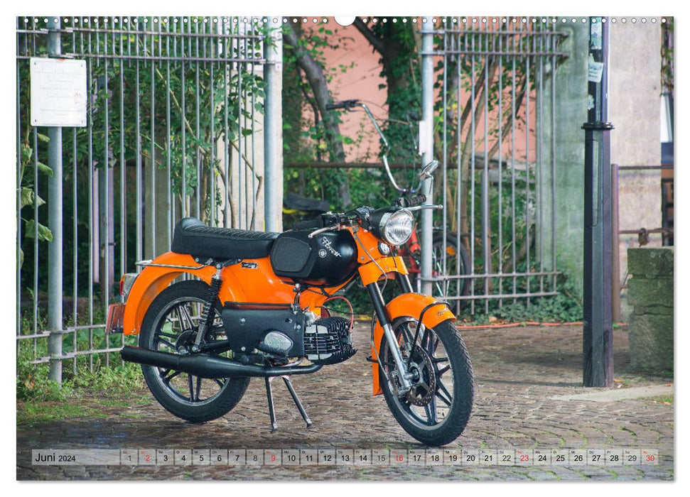 Vintage mopeds - photographed by Michael Allmaier (CALVENDO Premium Wall Calendar 2024) 