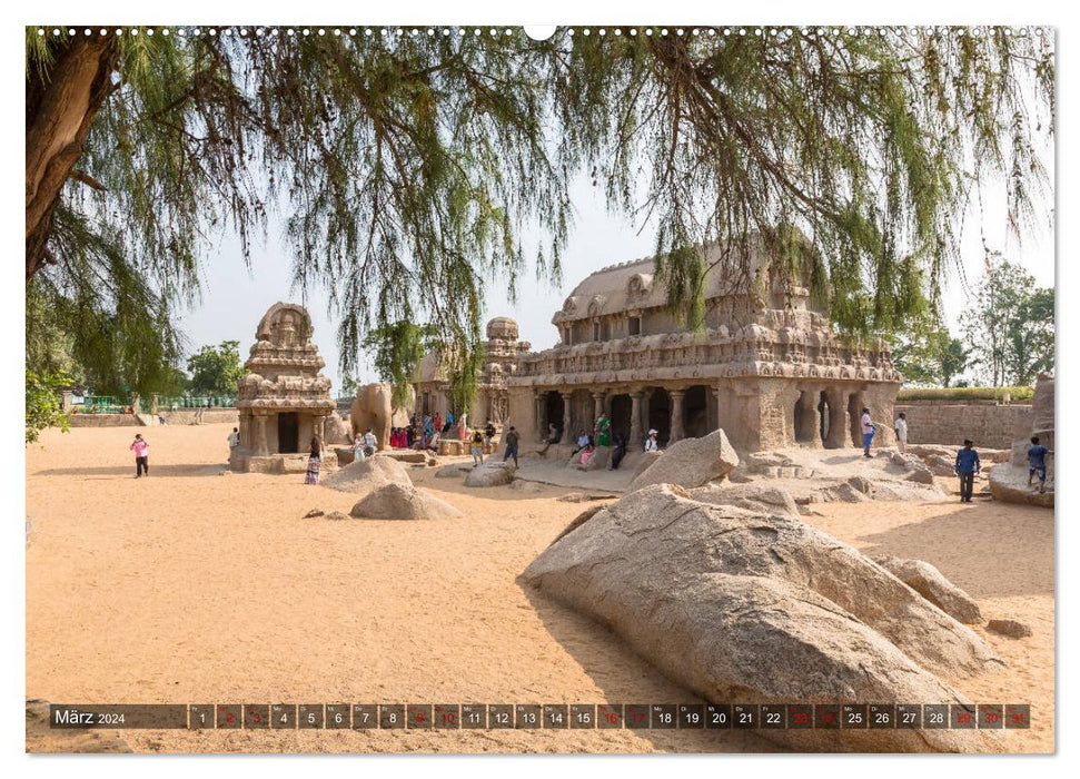 Indien - Mahabalipuram (CALVENDO Wandkalender 2024)