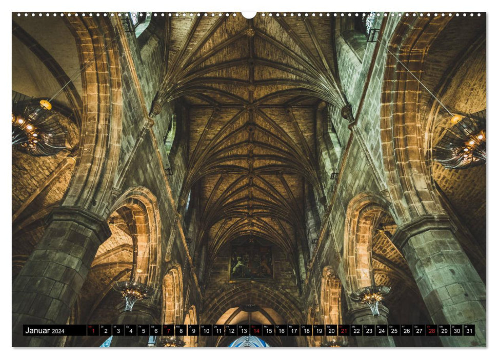 EDINBURGH. Highlights from the city and region. (CALVENDO Premium Wall Calendar 2024) 