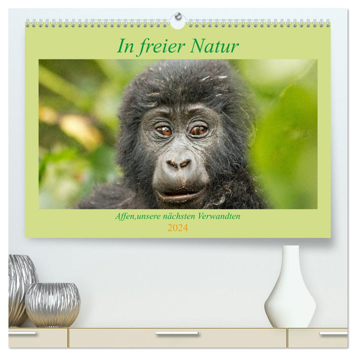 Monkeys in the wild, our closest relatives (CALVENDO Premium Wall Calendar 2024) 