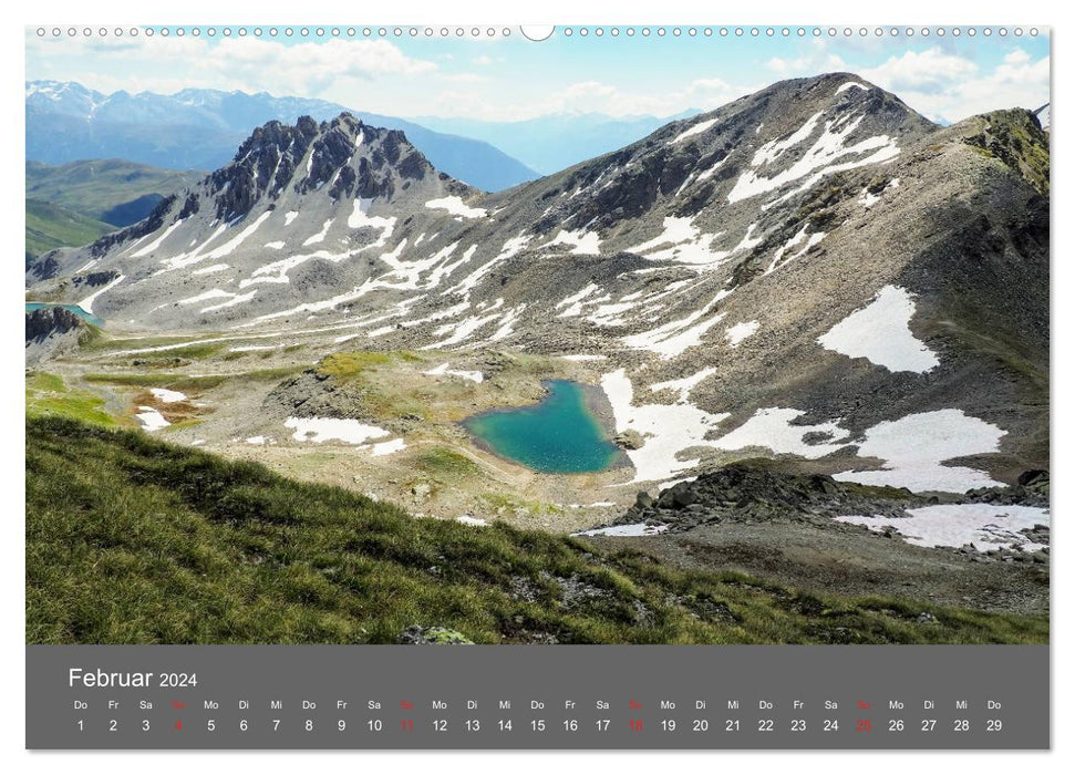 Mountain lakes in the Alps (CALVENDO Premium Wall Calendar 2024) 