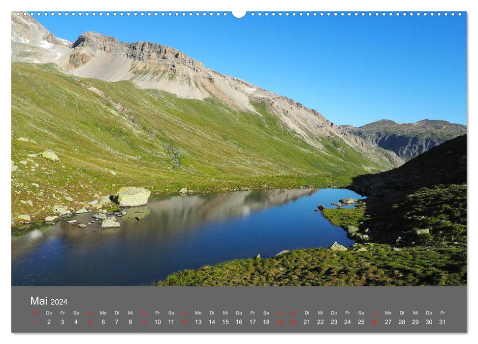 Mountain lakes in the Alps (CALVENDO Premium Wall Calendar 2024) 