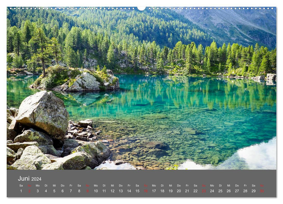 Mountain lakes in the Alps (CALVENDO Premium Wall Calendar 2024) 