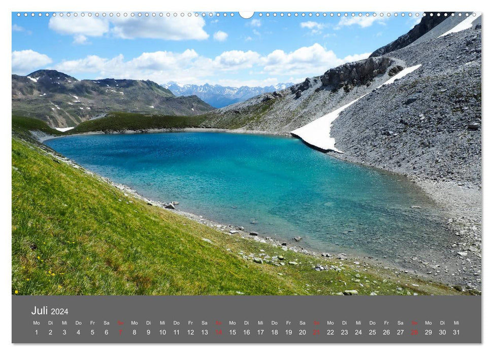 Mountain lakes in the Alps (CALVENDO Premium Wall Calendar 2024) 