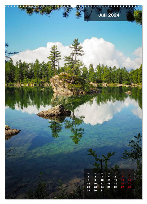 The beautiful lakes of the Alps (CALVENDO Premium Wall Calendar 2024) 