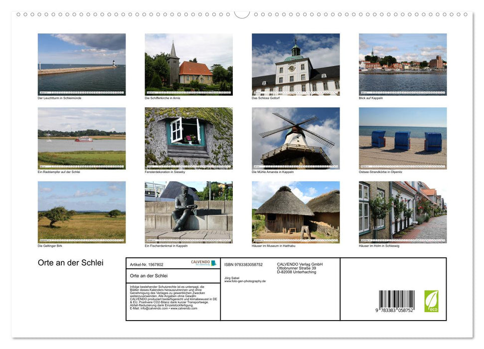 Lieux sur le Schlei (Calendrier mural CALVENDO Premium 2024) 