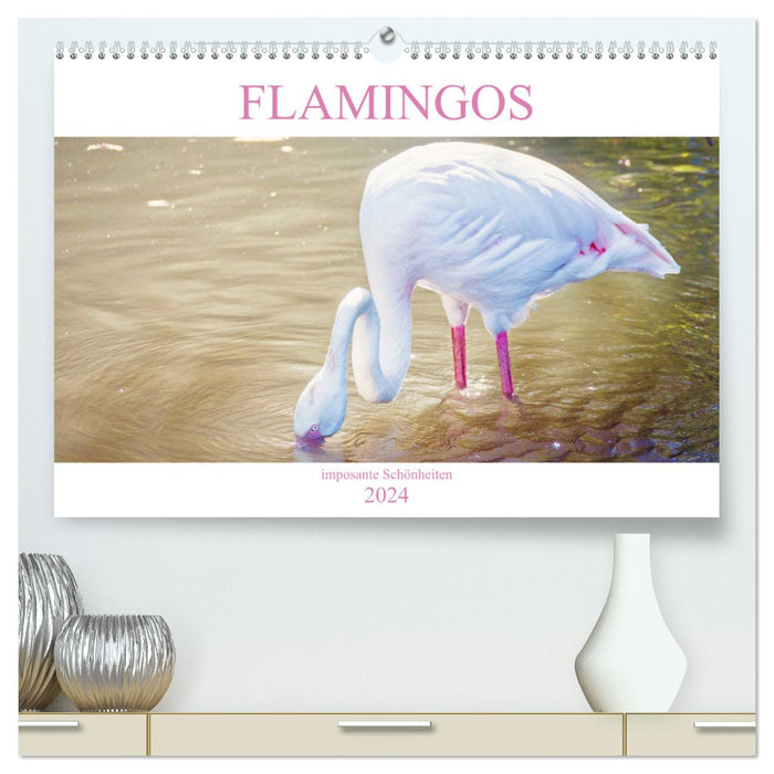 Flamingos - imposante Schönheiten (CALVENDO Premium Wandkalender 2024)