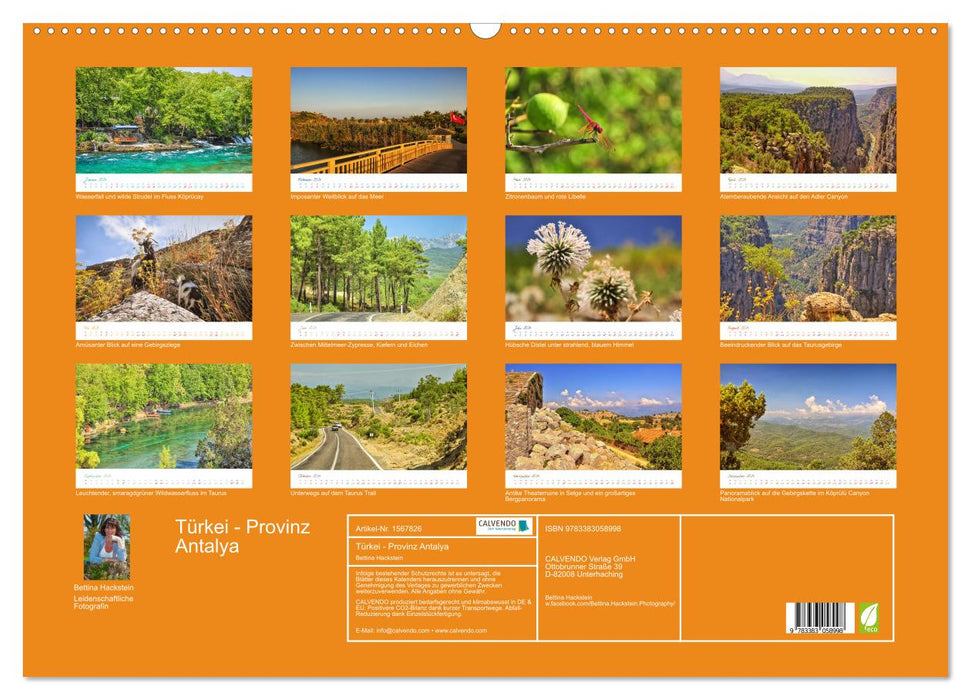 Türkei - Provinz Antalya (CALVENDO Wandkalender 2024)