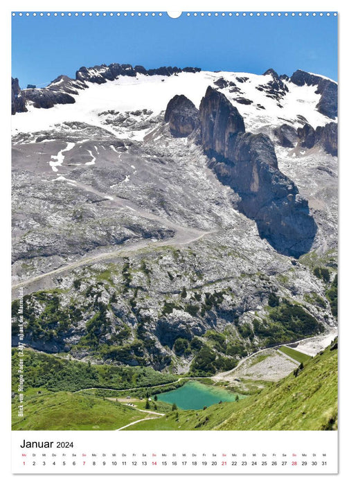 Hoch oben in den Dolomiten (CALVENDO Premium Wandkalender 2024)