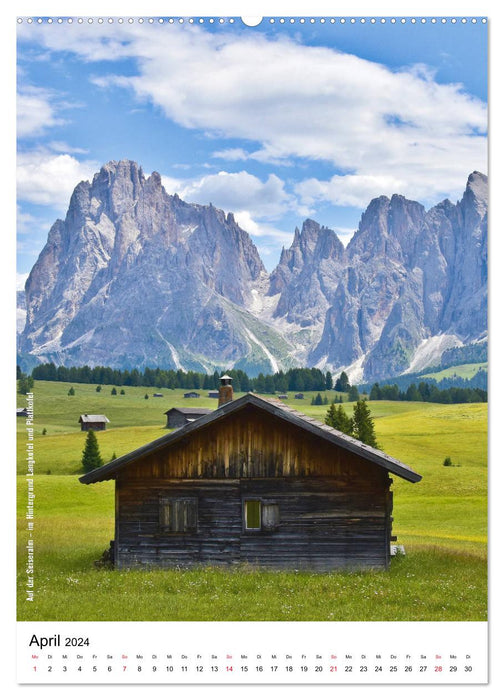 High up in the Dolomites (CALVENDO Premium Wall Calendar 2024) 