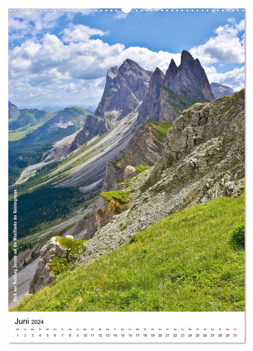 Hoch oben in den Dolomiten (CALVENDO Premium Wandkalender 2024)