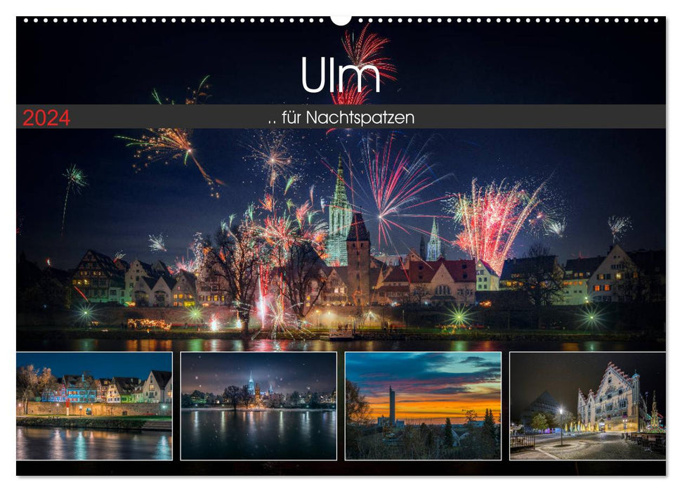 Ulm for night sparrows (CALVENDO wall calendar 2024) 