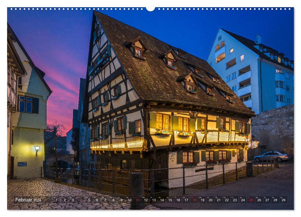 Ulm for night sparrows (CALVENDO wall calendar 2024) 