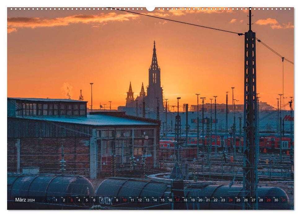 Ulm for night sparrows (CALVENDO wall calendar 2024) 