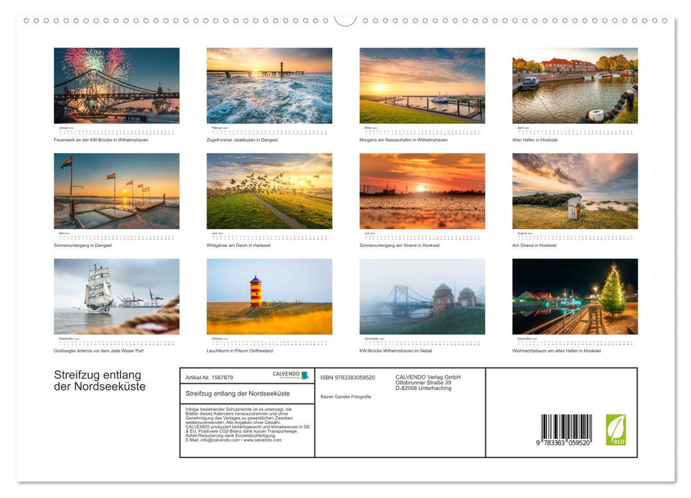 Foray along the North Sea coast (CALVENDO Premium Wall Calendar 2024) 