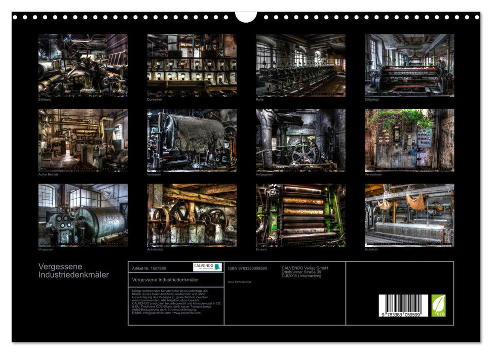 Forgotten industrial monuments (CALVENDO wall calendar 2024) 