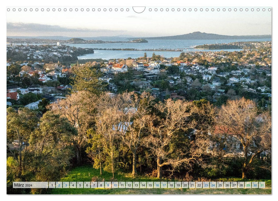 Wandkalender Auckland 2024 DIN A4 Quer (CALVENDO Wandkalender 2024)