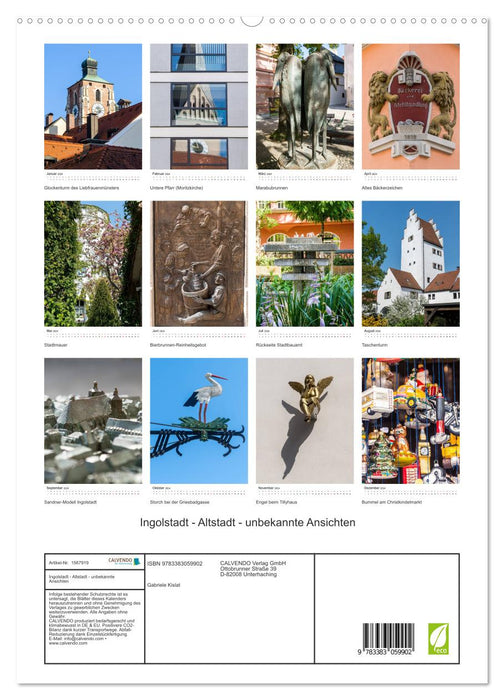 Ingolstadt - Old Town - unknown views (CALVENDO Premium Wall Calendar 2024) 