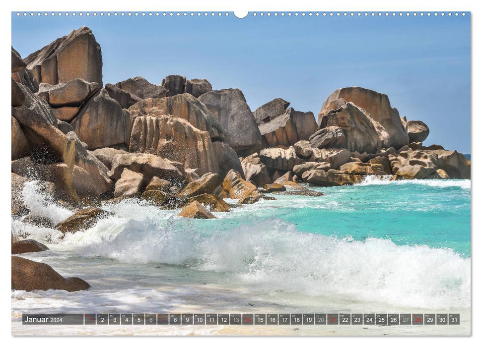 Seychelles - The last paradise on earth (CALVENDO Premium Wall Calendar 2024) 