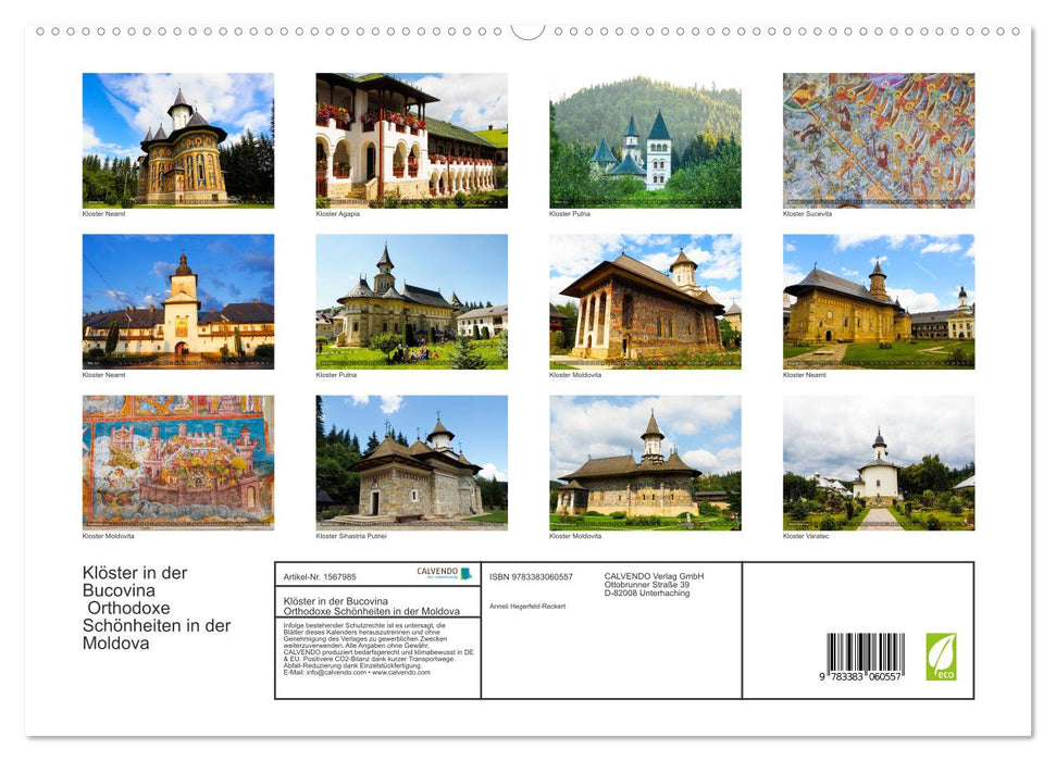 Monasteries in Bucovina (CALVENDO Premium Wall Calendar 2024) 