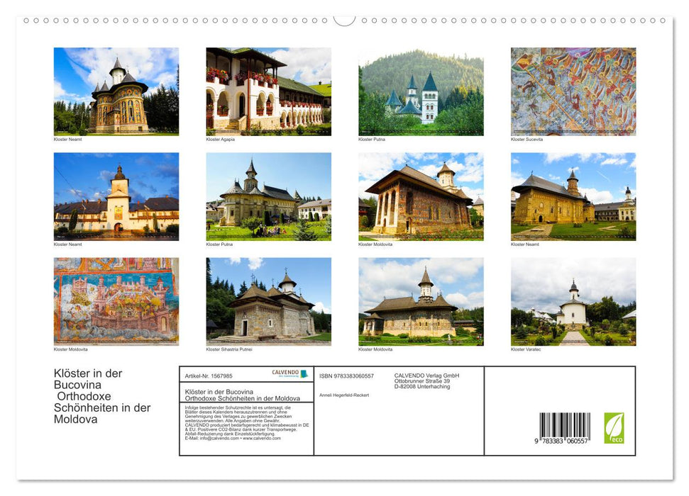 Klöster in der Bucovina (CALVENDO Premium Wandkalender 2024)