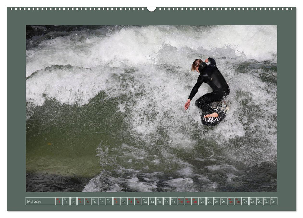 Extreme sport surfing (CALVENDO wall calendar 2024) 