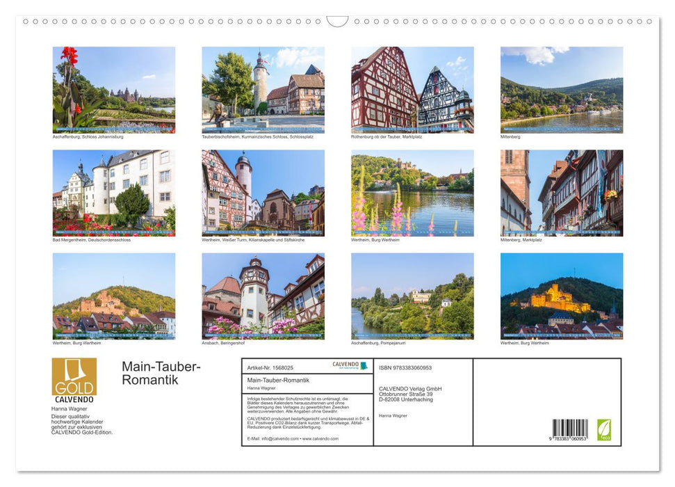 Main-Tauber romance (CALVENDO wall calendar 2024) 