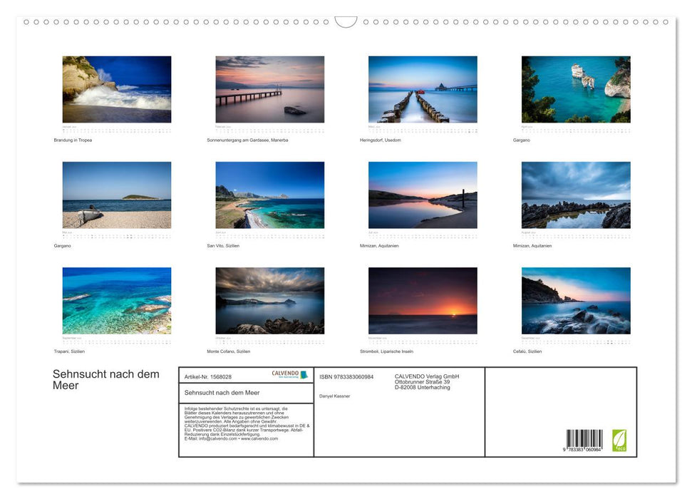 Sehnsucht nach dem Meer (CALVENDO Wandkalender 2024)