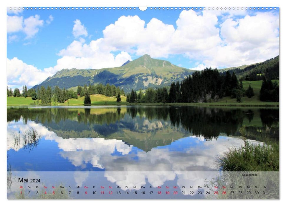 Saanenland. Ein Kalender aus dem Berner Oberland (CALVENDO Premium Wandkalender 2024)
