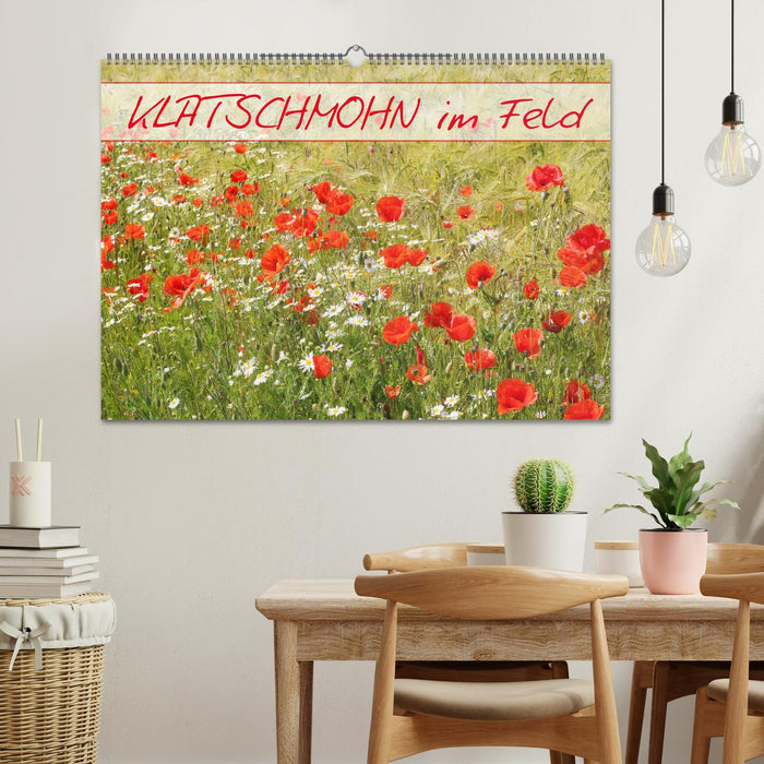 Corn poppies in the field (CALVENDO wall calendar 2024) 