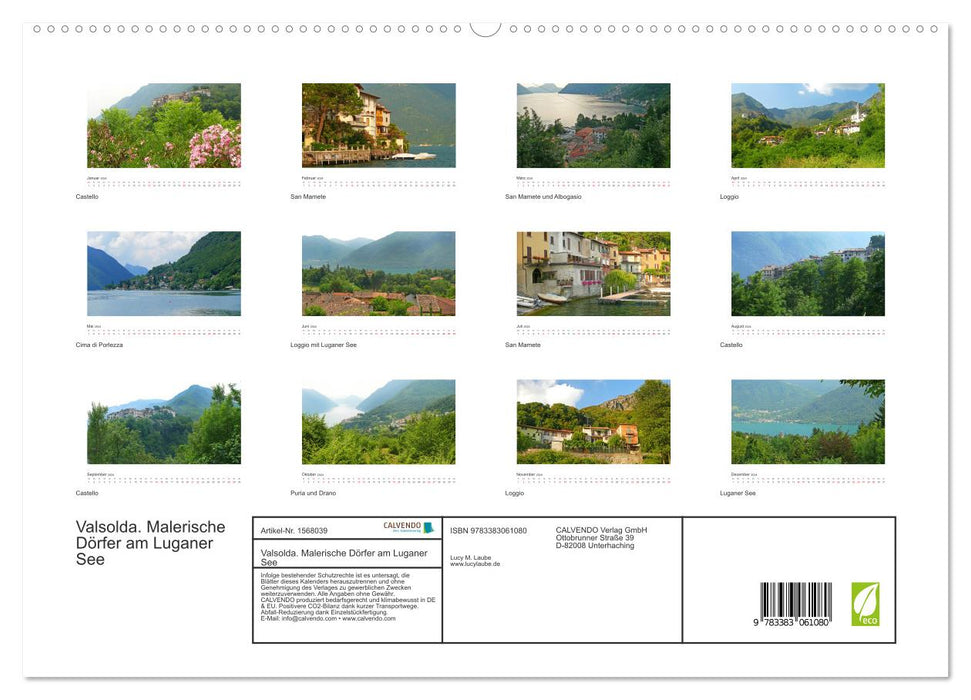 Valsolda. Malerische Dörfer am Luganer See (CALVENDO Premium Wandkalender 2024)