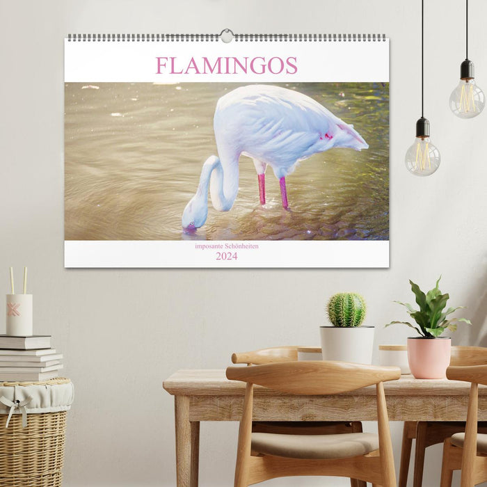 Flamingos - imposante Schönheiten (CALVENDO Wandkalender 2024)