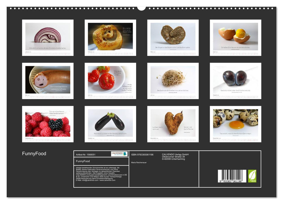 FunnyFood (CALVENDO Premium Wall Calendar 2024) 