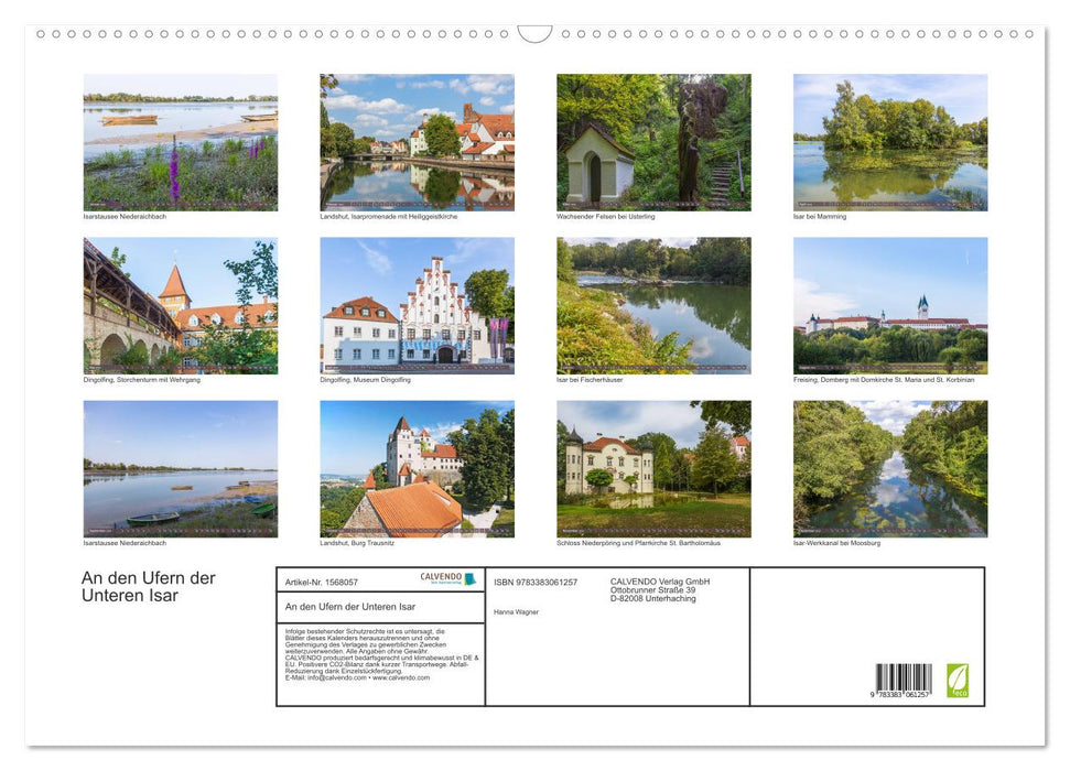 On the banks of the Lower Isar (CALVENDO wall calendar 2024) 