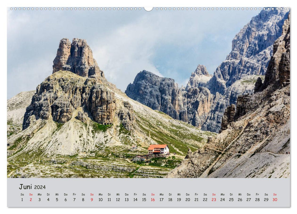 Hiking in the Dolomites (CALVENDO Premium Wall Calendar 2024) 