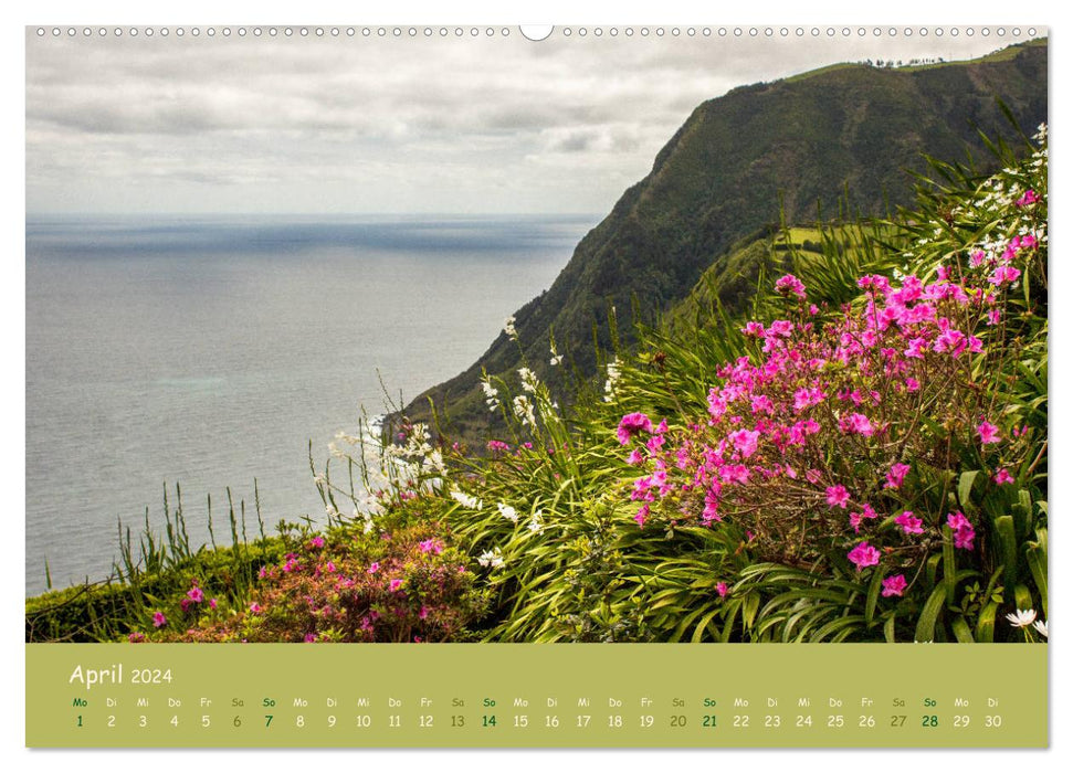 Pearls of the Atlantic - Iceland and São Miguel (CALVENDO wall calendar 2024) 