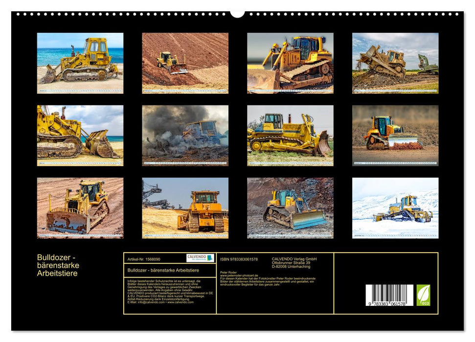 Bulldozer - bärenstarke Arbeitstiere (CALVENDO Premium Wandkalender 2024)