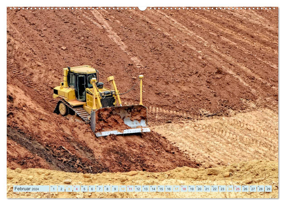 Bulldozers - extremely strong work animals (CALVENDO Premium Wall Calendar 2024) 