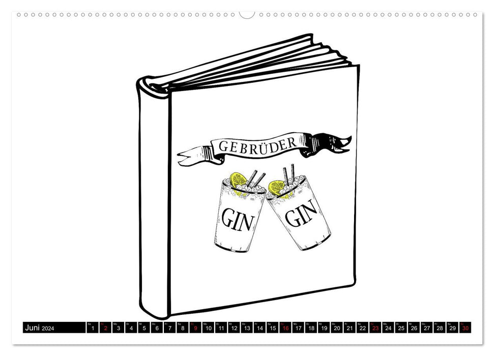 Gin & Tonic Die Besten Sprüche und Wortspiele (CALVENDO Premium Wandkalender 2024)
