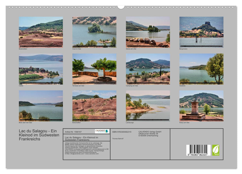 Lac du Salagou - A gem in the southwest of France (CALVENDO Premium Wall Calendar 2024) 