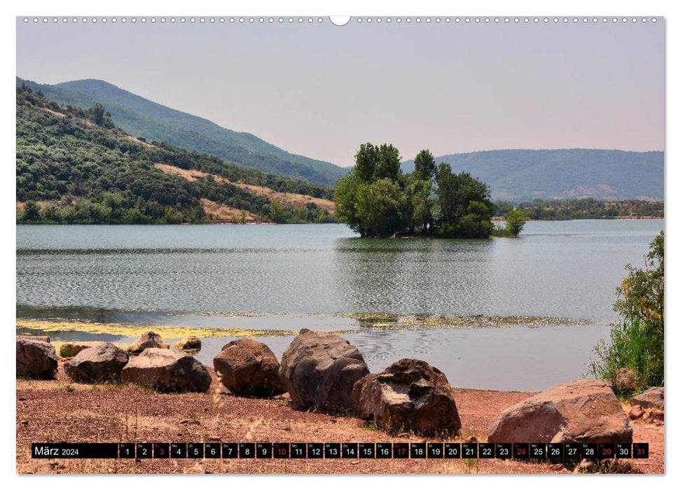 Lac du Salagou - A gem in the southwest of France (CALVENDO Premium Wall Calendar 2024) 