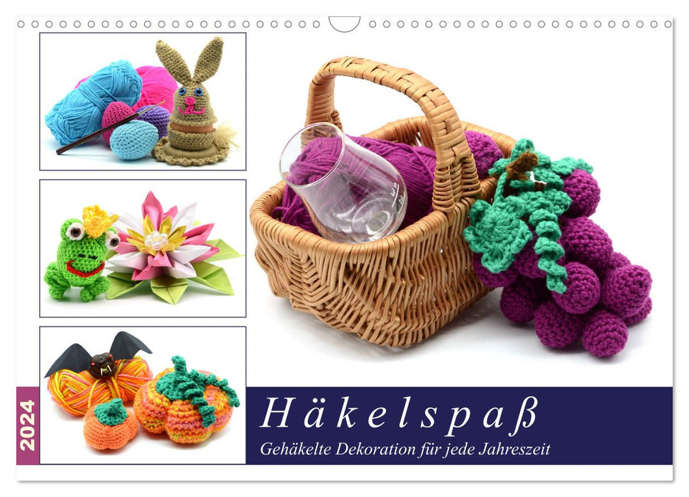Crochet fun - crocheted decoration for every season (CALVENDO wall calendar 2024) 